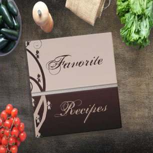 Latte and Cabernet Vine Recipe Book Binder