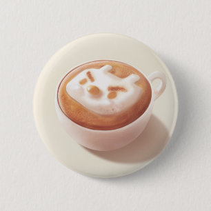 Latte Art 2 Inch Round Button