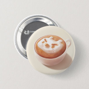 Latte Art 2 Inch Round Button