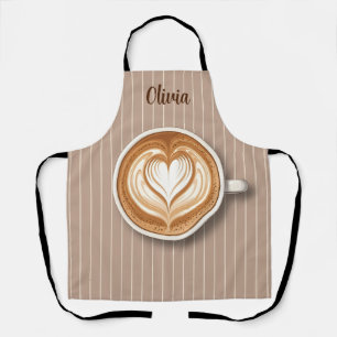 Latte Art Coffee Personalized  Apron