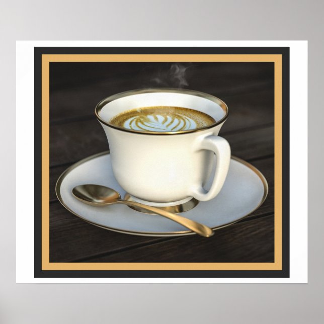 Latte Art Coffee Poster (Front)
