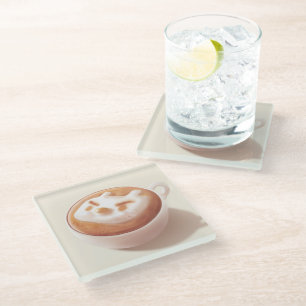 Latte Art Glass Coaster