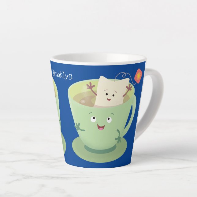 Latte Bande dessinée de la tasse de thé mignonne humour  (Angle droit)