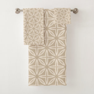 Latte beige bath towel set