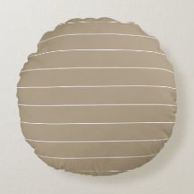 Latte blanc Motif extérieur Coussin rond