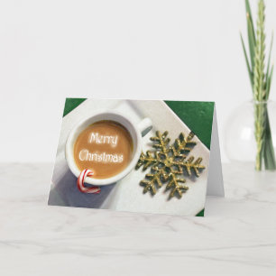 Latte café de Noël / Carte de voeux Cappuccino