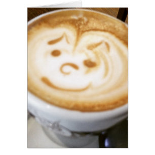 Latte de café face