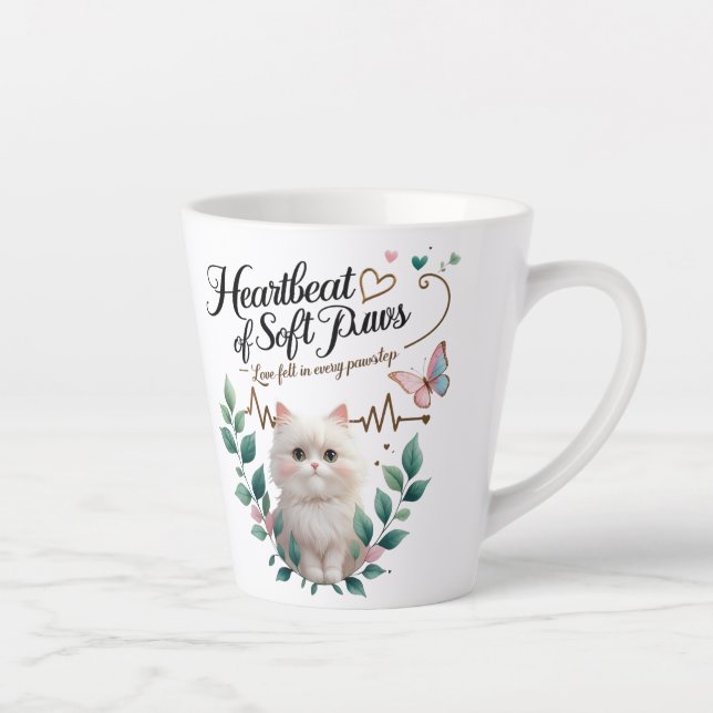 Latte de pattes douces - Mug de 12 oz avec batteme (Droite)