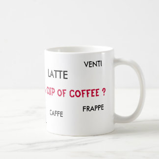 LATTE, FRAPPE, CAPPUCCINO, TALL, V... - Customized Coffee Mug