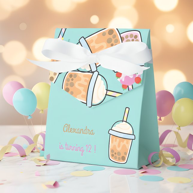 Latte fun coffee bobba tea birthday favor box (Creator Uploaded)