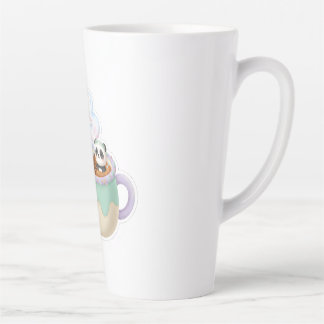 Latte Illustration de Panda Kawaii Mignon dans une Tasse