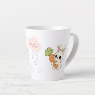 Latte Joli Lapin avec Tasse de Café Carotte | Adorable R