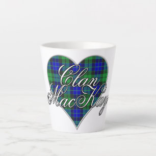 Latte Love Clan MacKay Tartan Heart Mug