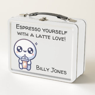 Latte Love Metal Lunch Box