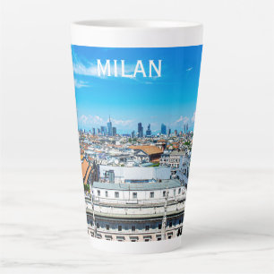 Latte Milan en Italie skyline tasse de café