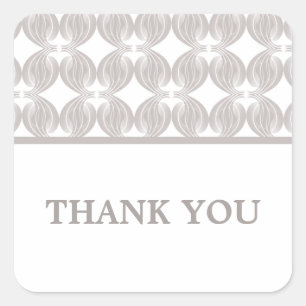 Latte Modern Deco Thank You Stickers