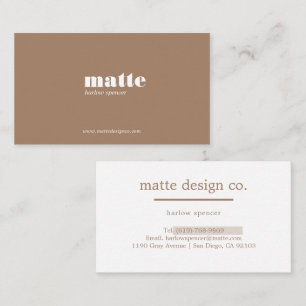 Latte   Modern Elegant Minimalist Professional Business Card