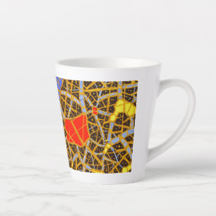 Latte Mug 12 oz – GOLD Abstract Art by GGAST