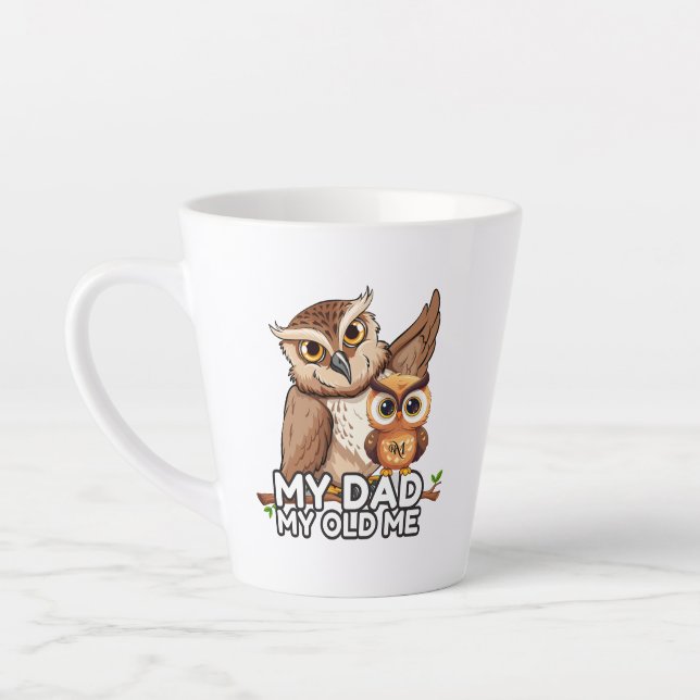 Latte Mug 12oz : My Dad My Old Me (white) (Left)