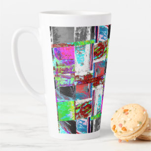 Latte Mug – Abstract Grid
