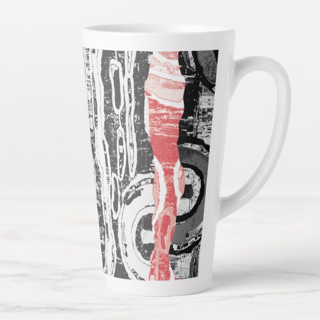 Latte Mug – Abstract Land (Droite)