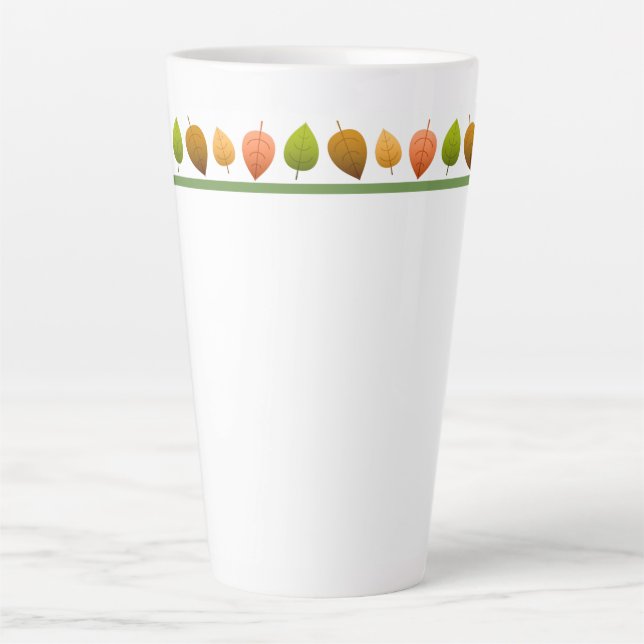 Latte Mug-Autumn Leaves Latte Mug (Front)