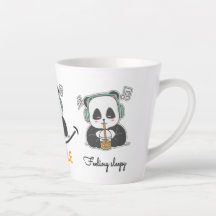 Latte Mug avec jolie photo panda