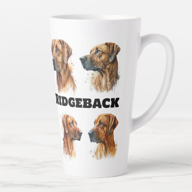 Latte Mug avec motif Rhodesian Ridgeback (Droite)