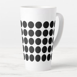 Latte Mug-Black Polka Dots Mug