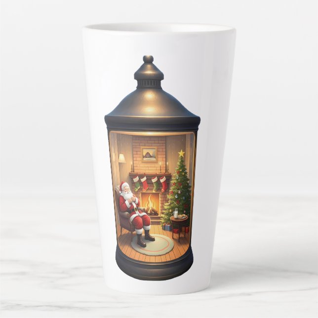 Latte Mug-Christmas Lantern Mug (Front)