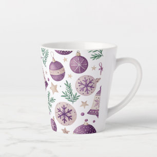 Latte Mug – Cozy Purple Holiday Vibes