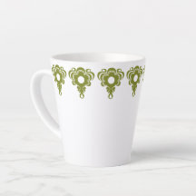 Latte Mug dans la simplicité rétro 2 - Olive