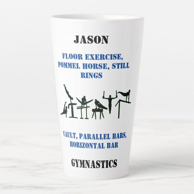 Latte Mug de gymnastique masculine (Devant)