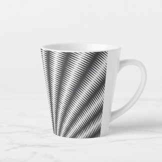 Latte Mug - Design géométrique noir et blanc