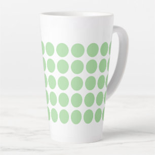 Latte Mug-Green Polka Dots Mug