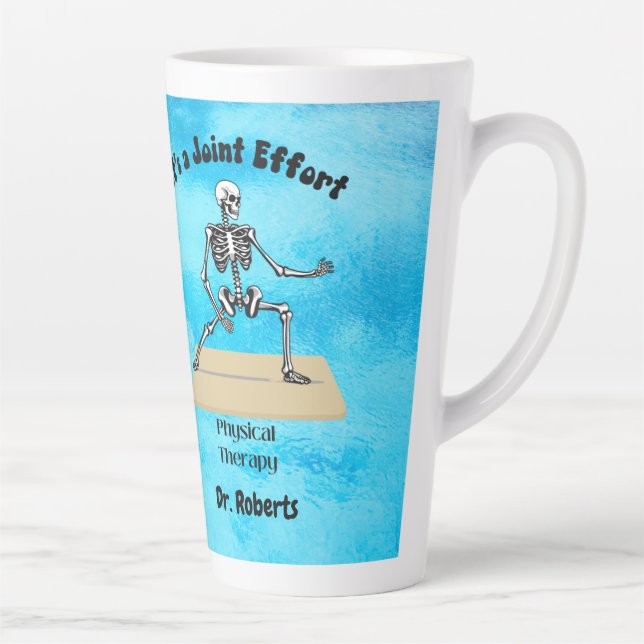 Latte Mug - "It's a Joint Effort" physical therapy (Right)