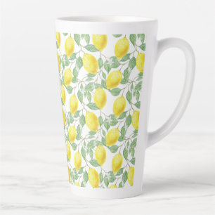 Latte Mug-Lemons Print Mug