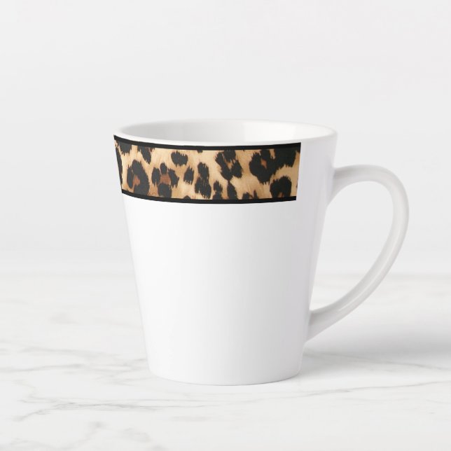 Latte Mug-Leopard Print Latte Mug (Right)