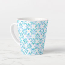 Latte Mug Motif bleu