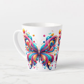 Latte Mug - Papillon coloré