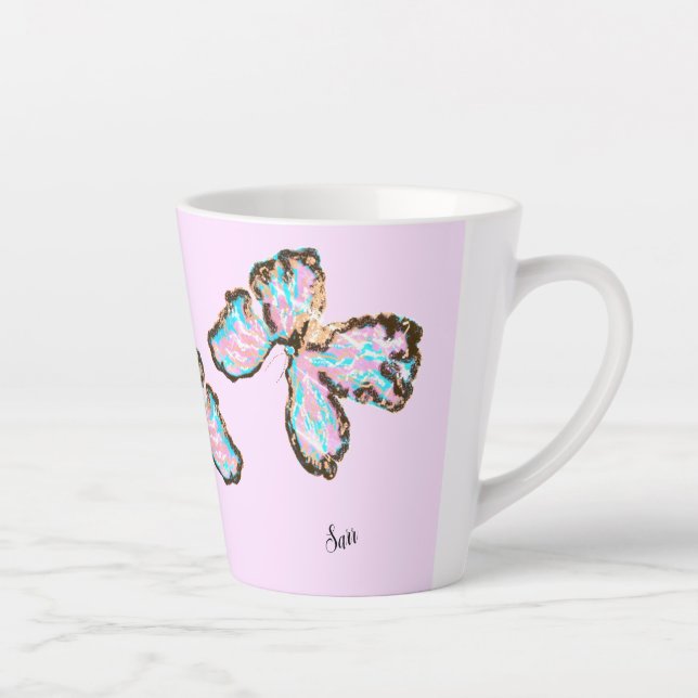 Latte Mug : Papillons (Droite)