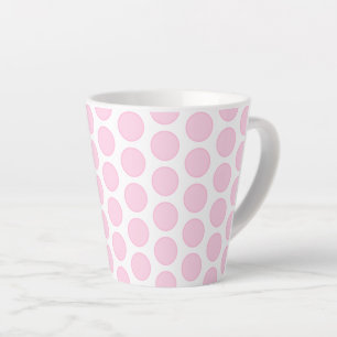 Latte Mug-Pink Polka Dots Mug