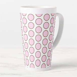 Latte Mug-Pink Polka Dots Mug