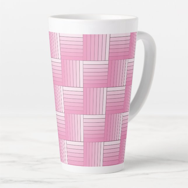 Latte Mug - Pink Shaded Ribbon Weight (Angle droit)