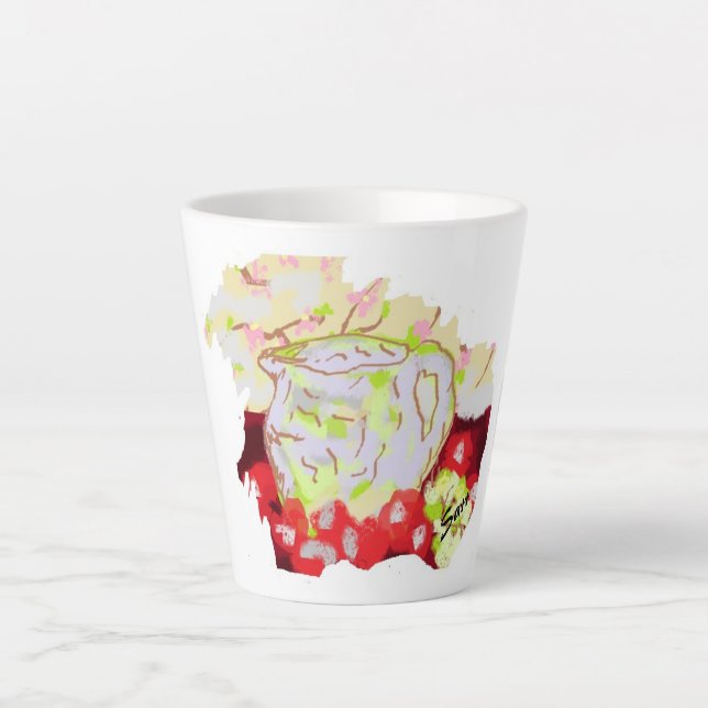 Latte Mug " Pitcher with Fruit (Front)