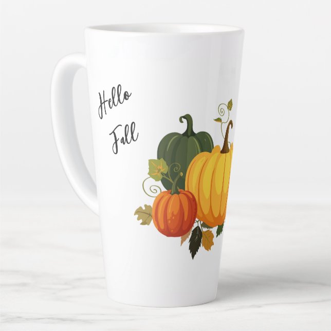 Latte Mug-Pumpkins Mug (Left Angle)