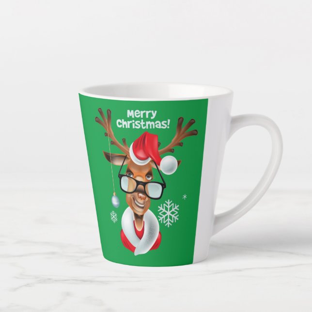 Latte Mug Reindeer Christmas  (Right)