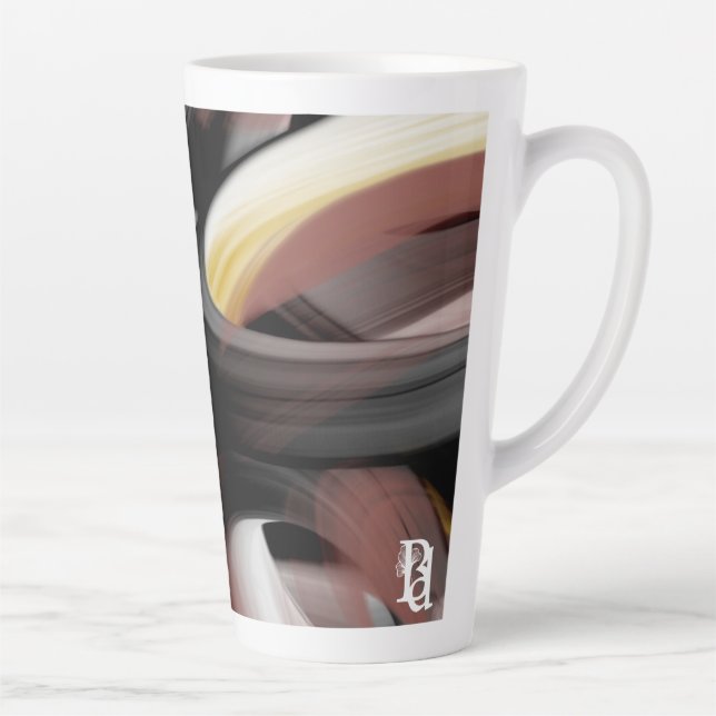 Latte Mug Résumé Tendance Décor intérieur Noir (Droite)
