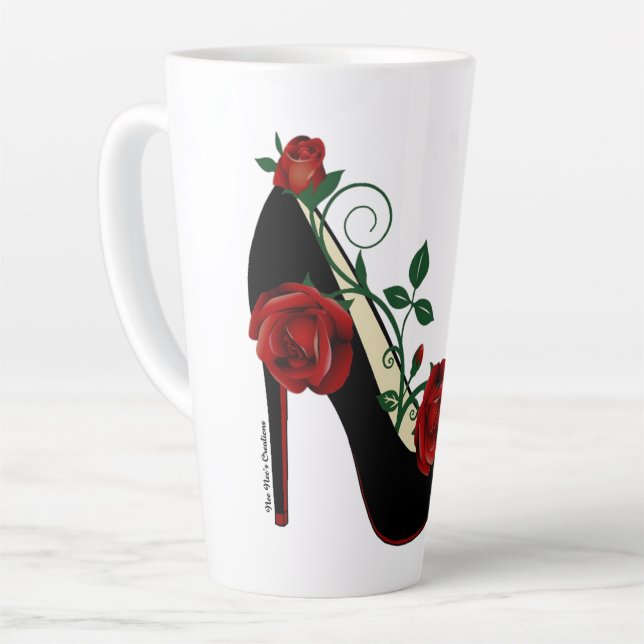 Latte Mug - Rose de Stiletto (Angle gauche)