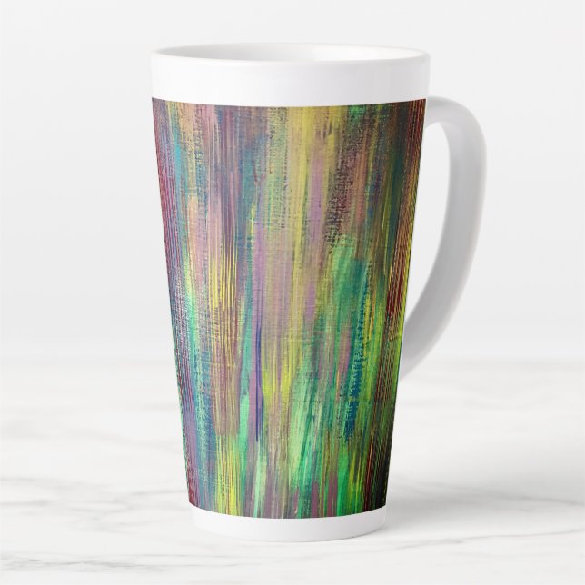 Latte Mug "Stripe Design" (Angle droit)